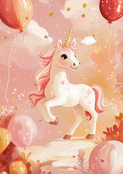 Licorne magique pour une f&ecirc;te d'anniversaire